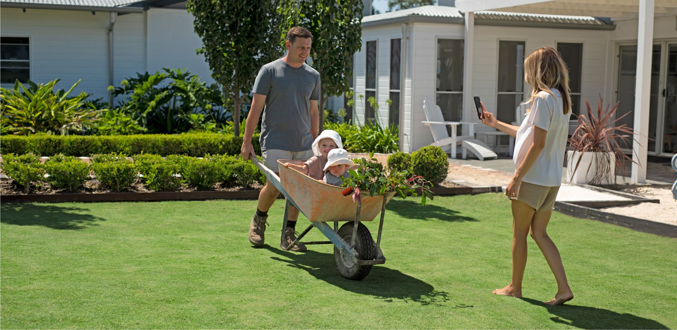 A lawn solution for families to play on